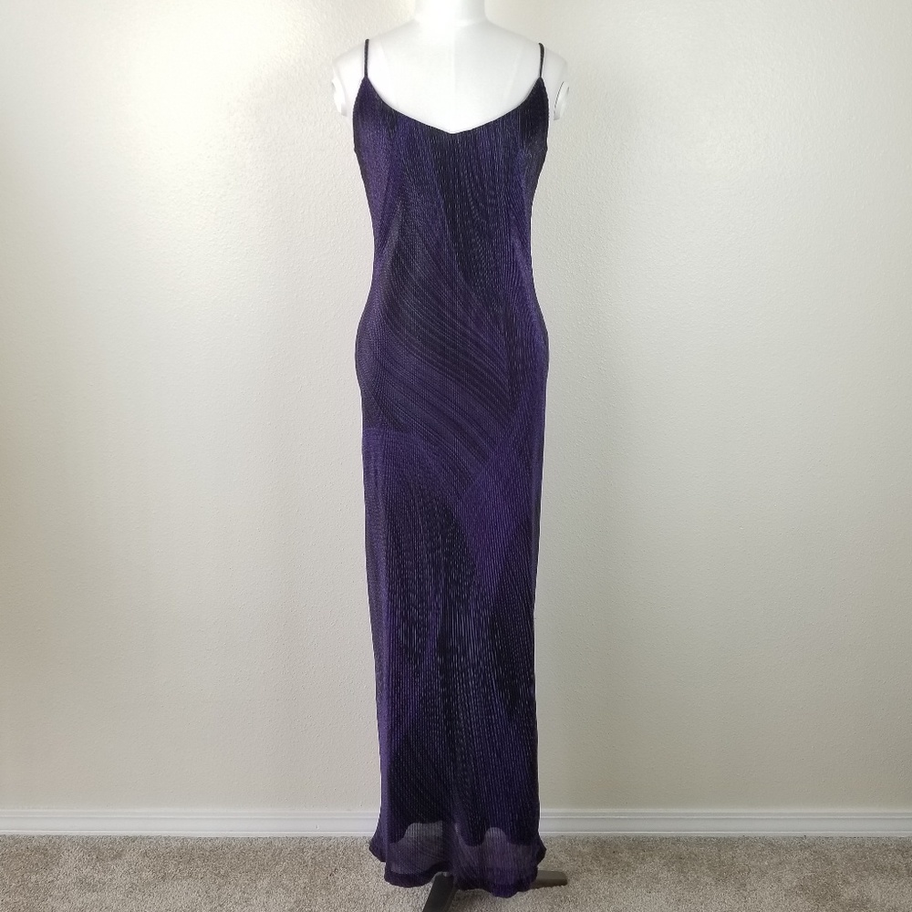 Heart Moon Star Purple Maxi Dress Retro